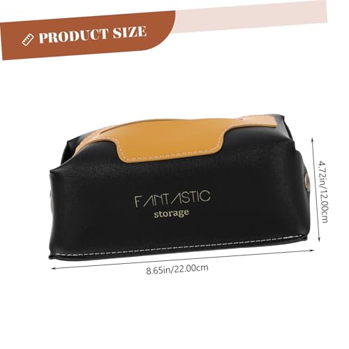 DECOMELODY PU Kunstleder Taschentuchbox Dekorativer Kosmetiktücherhalter für Auto und Zuhause Leicht Robust Vielseitig Einsetzbar Praktischer Serviettenspender für Wohnzimmer und Büro von DECOMELODY