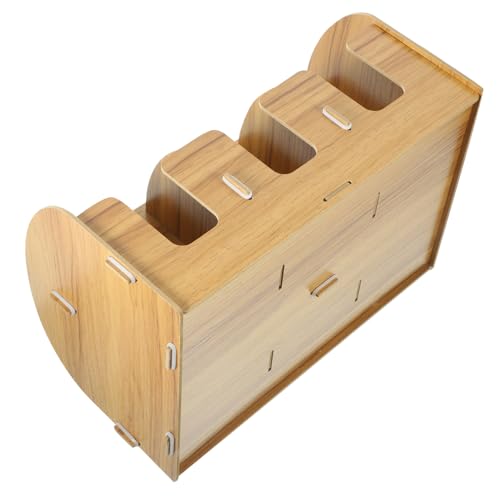 DECOMELODY Papierbecherhalter aus Natürlichem Holz Mehrteiliger Becherorganizer mit Robustem Mehrfachfach-design für Kaffeetassen für Küche Büro Gastronomie und Thekenbereich von DECOMELODY