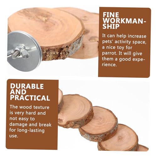 DECOMELODY Parrot Balance Leiter aus Robustem Apfelholz Kletterleiter für Vögel und Hamster Beißfestes zur Vogelkäfig Befestigung Natürliche Holzleiter für Wellensittich Kleintiere DECOMELODY Parrot Balance Leiter aus Robustem Apfelholz Kletterleiter für Vögel und Hamster Beißfestes zur Vogelkäfig Befestigung Natürliche Holzleiter für Wellensittich Kleintiere von DECOMELODY
