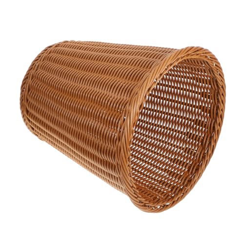DECOMELODY Plastik Abfallkorb Simuliertes Rattan Geflochtener Mülleimer Multifunktionaler Haushaltskorb für Küche Büro Kinderzimmer Badezimmer von DECOMELODY