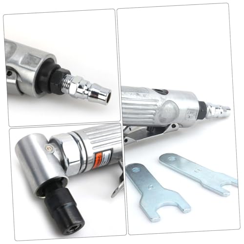 DECOMELODY Pneumatischer Winkelschleifer Luft Schleifmaschine mit Adapter und Schlüssel Langlebig Staubarm Vielseitig Einsetzbar Kompatibel mit Verschiedenen Schleifköpfen für Präzises von DECOMELODY