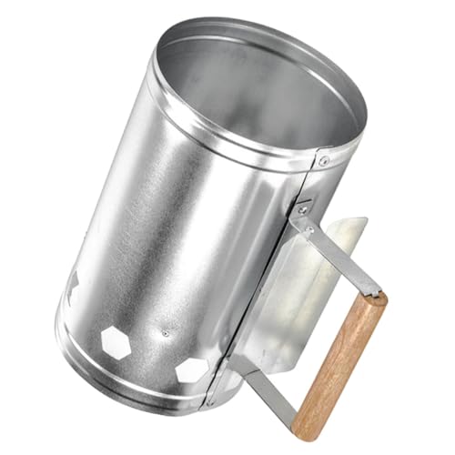 DECOMELODY Portabler Anzündkamin für Holzkohle mit Hitzeschützendem Holzgriff Galvanisierter Metallkohlebehälter mit Luftlöchern Geeignet für Kaminöfen Grill und Camping Robust und Leicht zu DECOMELODY Portabler Anzündkamin für Holzkohle mit Hitzeschützendem Holzgriff Galvanisierter Metallkohlebehälter mit Luftlöchern Geeignet für Kaminöfen Grill und Camping Robust und Leicht zu von DECOMELODY