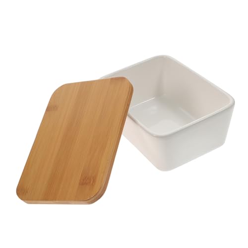 DECOMELODY Porzellan Butterdose mit Holzdeckel Butter Aufbewahrungsbox für Butter Desserts und Snacks Sicheres Material Stilvolle Küchen Aufbewahrungsboxen in Verschiedenen Farben für DECOMELODY Porzellan Butterdose mit Holzdeckel Butter Aufbewahrungsbox für Butter Desserts und Snacks Sicheres Material Stilvolle Küchen Aufbewahrungsboxen in Verschiedenen Farben für von DECOMELODY