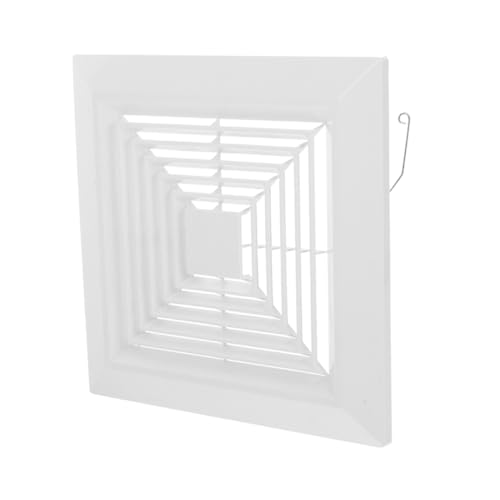 DECOMELODY Quadratische Badezimmer Abluftventilator Abdeckung mit Federbelastetem Panel Schnelle Montage und Wartung Kunststoff Lüftungsgitter für Decken oder Wandmontage Modernes Design von DECOMELODY