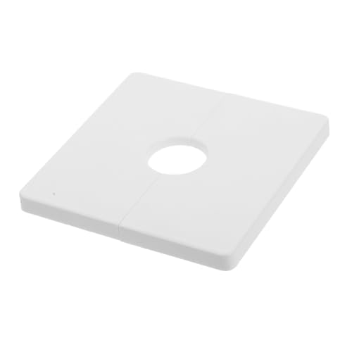 DECOMELODY Quadratische Wand split flansch Abdeckplatte aus Robustem mit Loch Selbstklebende Rohrabdeckung für Wasserrohre Praktische Wandmontage für Sauberes Verstecken von Bohrlöchern in von DECOMELODY