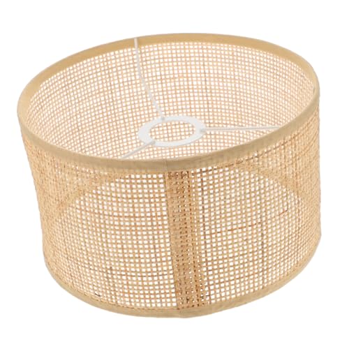 DECOMELODY Rattan Lampenschirm Geflochtene Deckenleuchte Schirm Natürliche Diffuse Beleuchtung Wohnzimmer Dekoration Robust Einfach zu Montieren von DECOMELODY