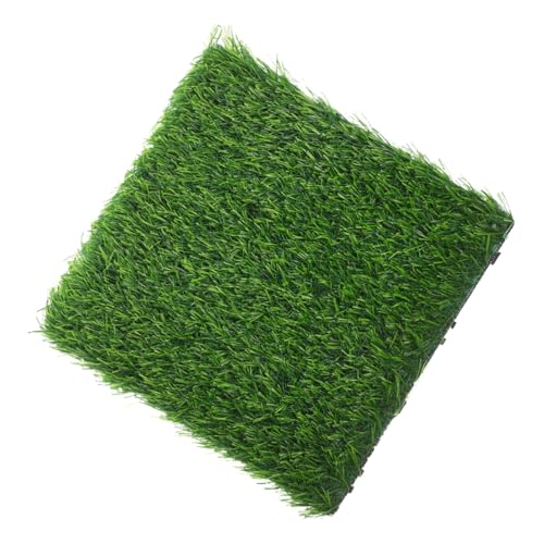 DECOMELODY Realistisches Künstliches Gras UV Beständige Kinderfreundliche Strapazierfähige Outdoor Rasenteppich Fliesen für Garten Balkon und DIY Deko im Hinterhof von DECOMELODY