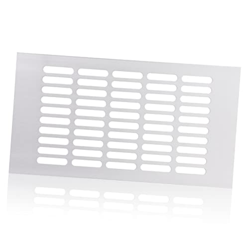 DECOMELODY Rechteckiges Aluminium Lüftungsgitter Atmungsaktives Luftkanal Ventil Robustes Einfach zu Montierendes Luftgitter für Boden Schrank und Wand Korrosionsbeständig und Langlebig von DECOMELODY
