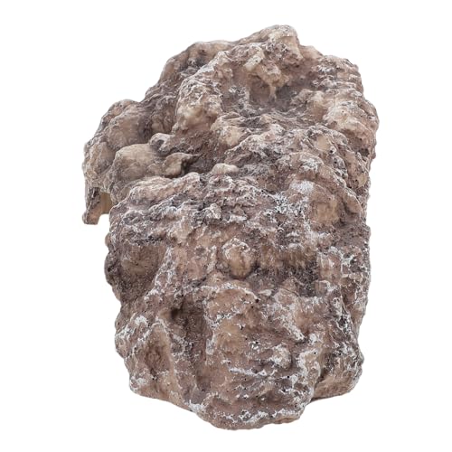 DECOMELODY Reptilienversteck Höhle Aquarium Zubehör Felsdekoration Versteck für Leopardgecko Eidechsen Aquariumterrarium Lichtbraun Stressreduzierend und Langlebig von DECOMELODY