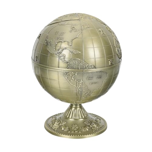 DECOMELODY Retro Winddichter Aschenbecher mit Deckel Antik Stil Vintage Schreibtisch Dekoration Büro Souvenir von DECOMELODY