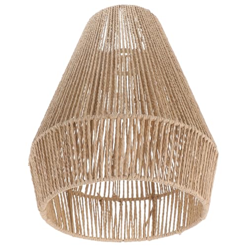 DECOMELODY Retro Woven Lampenschirm für Pendelleuchten Vintage Lampenschirm Papierseil für Esszimmer Schlafzimmer und Gemütliche Schaffen von DECOMELODY