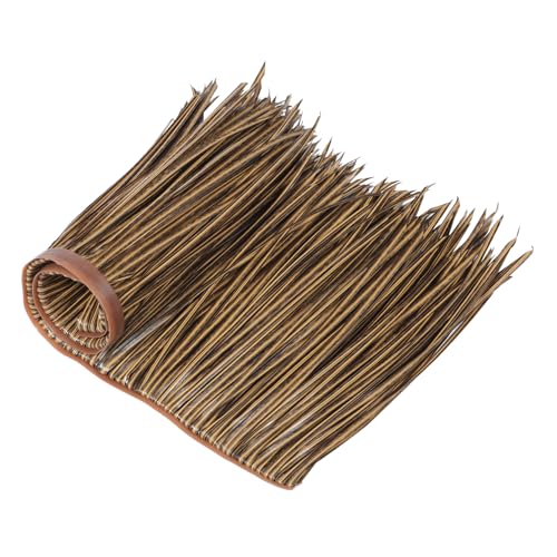 DECOMELODY Rollen Simulierte Strohdachziegel Nachahmung Stroh Strohmaterial lebensechtes Stroh balkondekoration terrassendach Simulation Strohteppich künstliches Strohdekor Sport Dark Grey von DECOMELODY