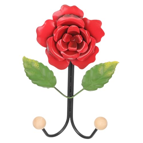 DECOMELODY Rote Rosen wandhaken Doppelhaken Blumenform Selbstklebend Platzsparend Stabil Für Flur Badezimmer Küche Dekorativer Schlüssel Mantelhaken DECOMELODY Rote Rosen wandhaken Doppelhaken Blumenform Selbstklebend Platzsparend Stabil Für Flur Badezimmer Küche Dekorativer Schlüssel Mantelhaken von DECOMELODY