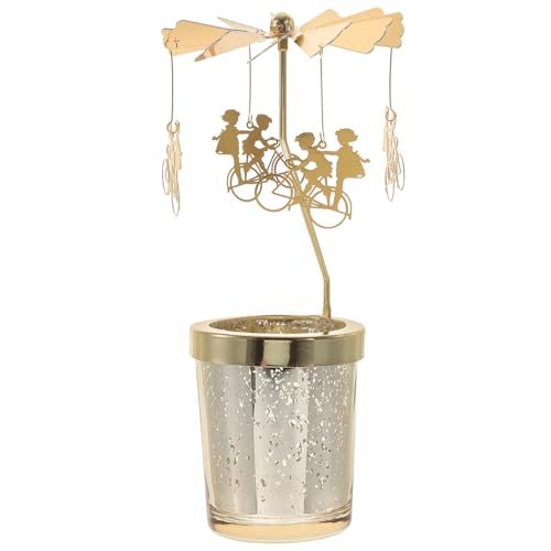 DECOMELODY Rotierender Kerzenhalter Metall Goldfarben Leichter Kompakter Drehbarer Kerzenständer Für Party und Festliche Dekoration DIY Montage für Romantische Stimmung und Wohnambiente DECOMELODY Rotierender Kerzenhalter Metall Goldfarben Leichter Kompakter Drehbarer Kerzenständer Für Party und Festliche Dekoration DIY Montage für Romantische Stimmung und Wohnambiente von DECOMELODY