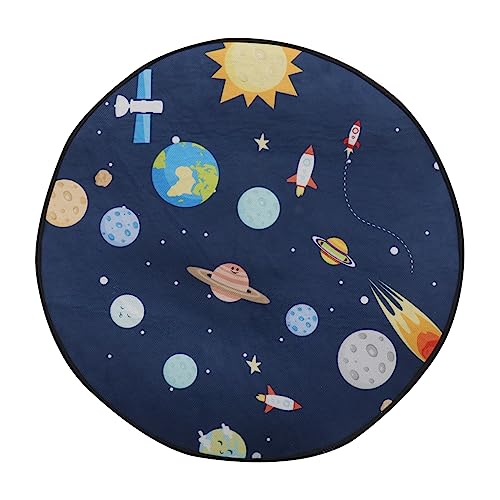 DECOMELODY Runder Cartoon Teppich Durchmesser Weicher Kurzflor Bodenmatte mit Planetenmuster Waschbar Flauschig und Kuschelig für Wohnzimmer Schlafzimmer und Kinderzimmer DECOMELODY Runder Cartoon Teppich Durchmesser Weicher Kurzflor Bodenmatte mit Planetenmuster Waschbar Flauschig und Kuschelig für Wohnzimmer Schlafzimmer und Kinderzimmer von DECOMELODY
