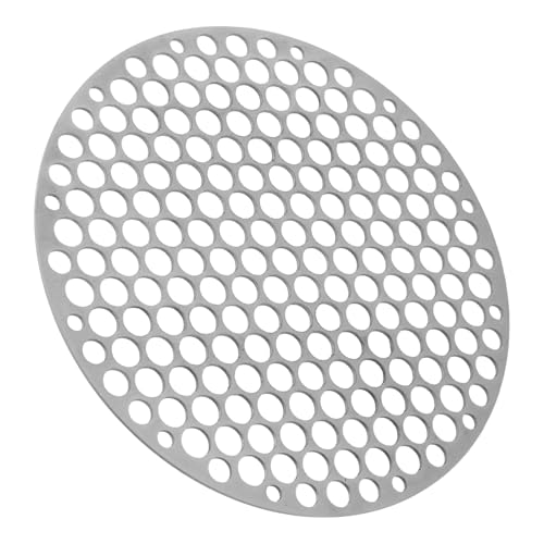 DECOMELODY Runder Grillrost aus Bbq Grillgitter mit Mesh Design für Gleichmäßiges Grillen Leichtes Tragbares Grillnetz für Holzkohlegrill und Outdoor Bbq Langlebig und Rostfrei von DECOMELODY