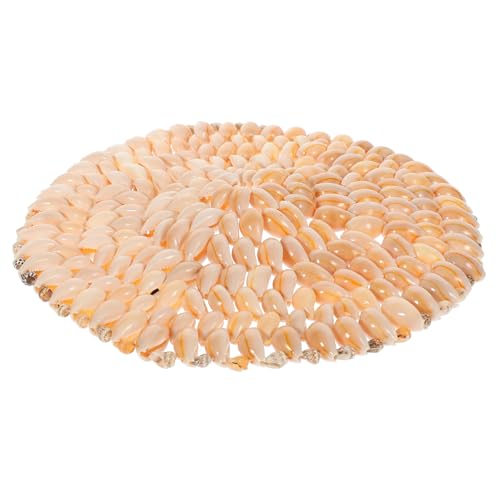 DECOMELODY Rustikaler Muschel Untersetzer Handgefertigter Einzigartiger Getränkeschutz für Kaffee Tee rutschfeste Tischmatte Dekorativ für Wohnzimmer Hotel Schadstofffreies Zufällige Farbe von DECOMELODY