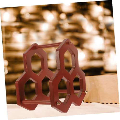DECOMELODY Rustikales Weinregal aus Massivem Holz Freistehender Flaschenhalter für Wohnzimmer und Küche Langlebiges Weinständer Design Stilvolle Aufbewahrung und Dekoration von DECOMELODY