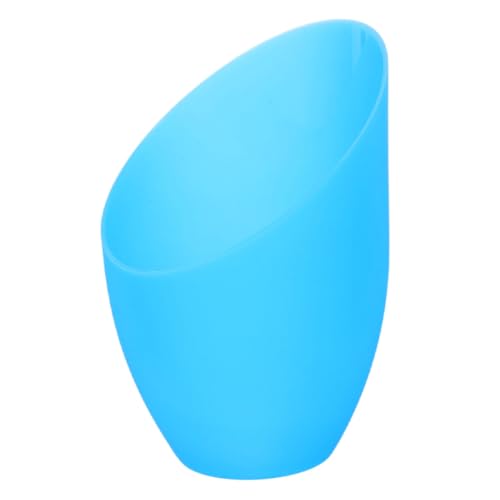 DECOMELODY Schräger Lampenschirm Kunststoff Mittelöffnung Pferdehufe Form Vielseitig für Steh und Tischlampen Einfache Montage Blau Modernes Wohnaccessoire von DECOMELODY