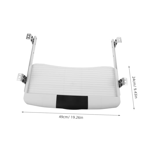 DECOMELODY Schreibtisch Tastaturablage Ausziehbar mit Verstärktem Schiebeschienen Ergonomisch unter Tisch Leiser Tastaturhalter mit Großer Ablagefläche Einfache Montage für Büro und Zuhause von DECOMELODY