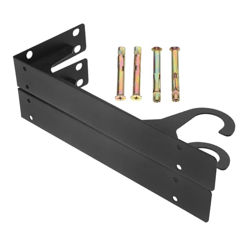 DECOMELODY Schwerlast-wandhalterung mit Haken Dreieckiger Regalträger mit Stangenhalter für Kleiderschrank Küche Floating Shelf Support Robust und Stabil von DECOMELODY