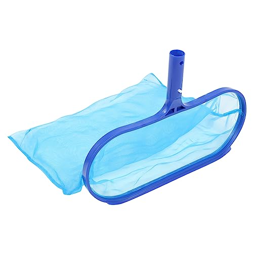 DECOMELODY Schwimmbad Pool-Netz Laubrechen abschöpfen Schwimmbecken-Skimmer Werkzeug Korb Pool-Skimmer poolreinigung Pool Accessoires Pool Reinigung Set Pool-Blatt-Netz Teichnetz Plastik Blue von DECOMELODY