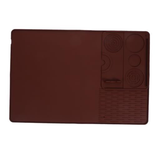 DECOMELODY Silicone Bar Mat mit Abnehmbarem Tamper und Trockenpad Rutschfeste Kaffeemaschinenmatte für Theke Schnelltrocknendes Geschirrunterlage Leise und von DECOMELODY