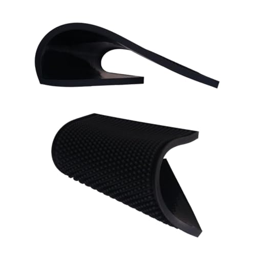 DECOMELODY Silikon Abtropfmatte mit Tiefen Rillen Rutschfest für Geschirr und Gläser Tisch und Küchentuch Trocknungsmatte Wasserabweisend Flexibel Kleine Quadratische Bar Drain Pad von DECOMELODY