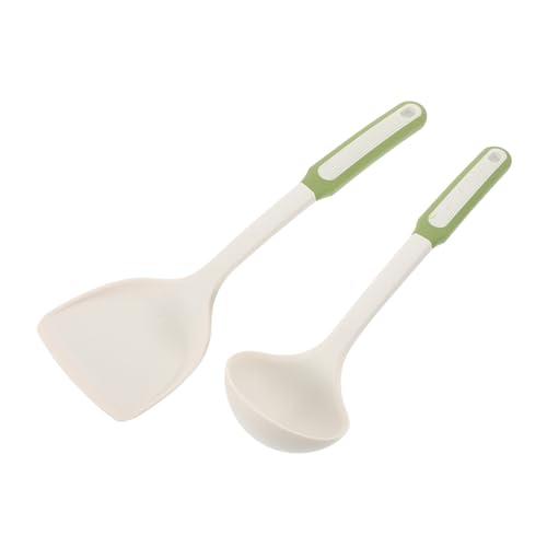 DECOMELODY Silikon Küchenutensilien Set Teilig Spatel und Große Suppenkelle Hitzebeständig Bpa Frei Rutschfester Griff Vielseitig für Kochen Backen Servieren von DECOMELODY