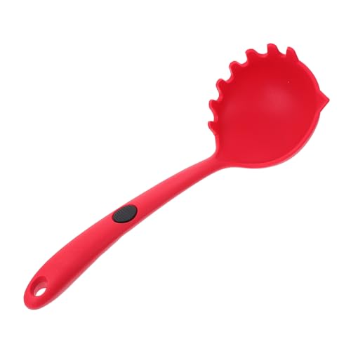 DECOMELODY Silikon Nudelheber Löffel Flexibel Hitzebeständig C Küchenutensil mit Aufhängeloch Großer Kochlöffel für Pasta und Rot DECOMELODY Silikon Nudelheber Löffel Flexibel Hitzebeständig C Küchenutensil mit Aufhängeloch Großer Kochlöffel für Pasta und Rot von DECOMELODY