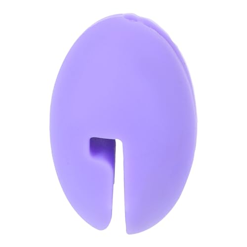 DECOMELODY Silikon Thermometer Clip Topfhalter Temperaturfühler Klemme für Kochtopf Öl Zuckerthermometer Stabiler Kratzfester Halter zum Backen und Kochen Violett von DECOMELODY