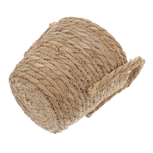 DECOMELODY Straw Flowerpot Handgewebter Übertopf mit Integriertem Innenbeutel Vielseitig als Blumentopf und Aufbewahrungskorb für Zimmerpflanzen und Dekoration von DECOMELODY