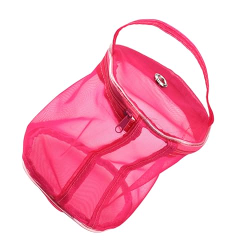 DECOMELODY Strickgarn Aufbewahrungstasche Leichtes Baumwollmaterial Geruchsfrei Tragbar Strickzubehör Organizer Tasche Klein Rot für Handarbeiten und Reisen von DECOMELODY