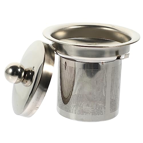 DECOMELODY Teesieb mit Deckel Feinmaschiger Teefilter Einsatz Langlebiger Tee Filter Passend für Teekannen Teezubehör Mittelgroß von DECOMELODY