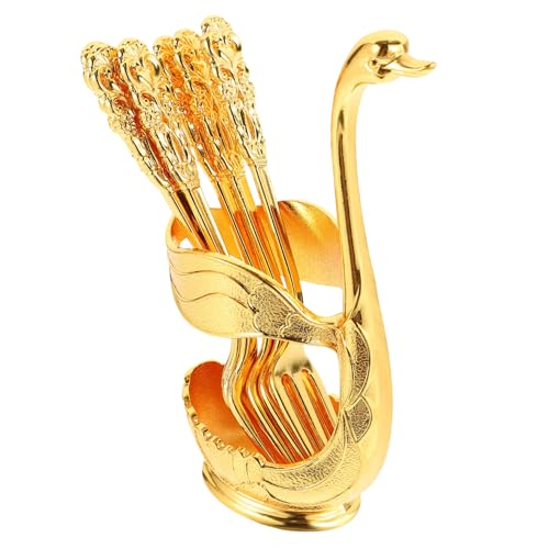 DECOMELODY Teiliges Dessert Gabelset aus Metall mit Eleganter Schwanenform mit Praktischem Schwan Gabelhalter für Kuchen Eiscreme und Obst Stilvolles Torten Backzubehör für Feierlichkeiten DECOMELODY Teiliges Dessert Gabelset aus Metall mit Eleganter Schwanenform mit Praktischem Schwan Gabelhalter für Kuchen Eiscreme und Obst Stilvolles Torten Backzubehör für Feierlichkeiten von DECOMELODY