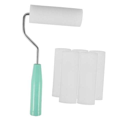 DECOMELODY Teiliges Farbroller set Polyurethan schaumwalzen Vielseitig für Latex Ölfarben Inkl Grünem Kunststoffgriff Kompakt und Ergonomisch für Wand Deckenanstriche von DECOMELODY