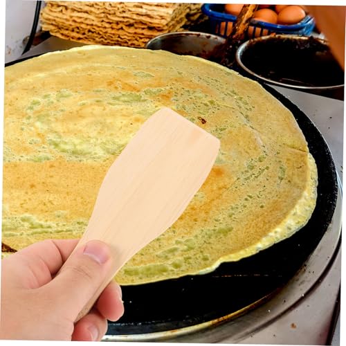 DECOMELODY Teiliges Holz Crepe Spreader und Spatel Pancake Making Tool Kit Sicherer Langebiger Crepes Verteiler für Zuhause und Gastronomie Glatte Oberfläche von DECOMELODY