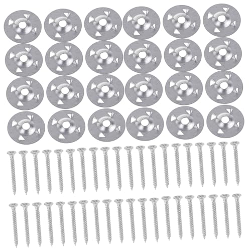DECOMELODY Teiliges Isolierplatten montage Robustem Eisen mit Schaumstoffplatten ladewaschscheiben für Sichere Befestigung von Dämmplatten und Vielseitigem Einsatz von DECOMELODY