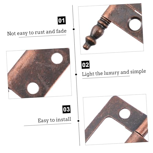DECOMELODY Teiliges Vintage Türscharniere aus Roter Bronze Rostfreie Langlebige Schrank und Möbelscharniere Präzise Gefertigte Eisenbeschläge für Fenster und Kleiderschränke DECOMELODY Teiliges Vintage Türscharniere aus Roter Bronze Rostfreie Langlebige Schrank und Möbelscharniere Präzise Gefertigte Eisenbeschläge für Fenster und Kleiderschränke von DECOMELODY