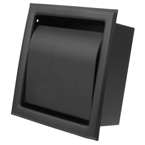 DECOMELODY Toilettenpapierhalter aus Edelstahl Eingebauter Wc Rollenhalter Praktischer Langlebiger Schwarzer Toilettenpapierbox für Badezimmer Wandmontiert Bohrfrei Geeignet von DECOMELODY
