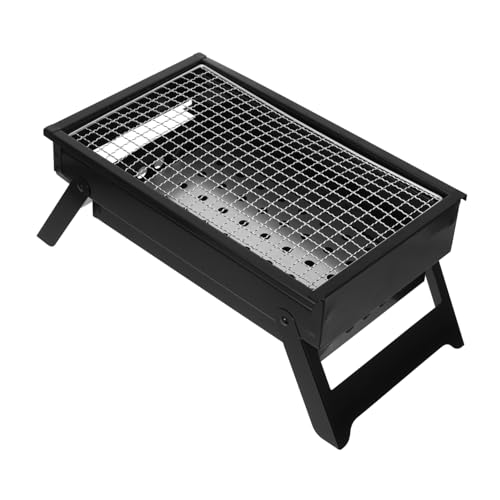 DECOMELODY Tragbarer Faltbarer Holzkohlegrill aus Edelstahl Kompakter für Personen Leichter Outdoor Grill für Camping Garten Picknick und Einfache Lagerung von DECOMELODY