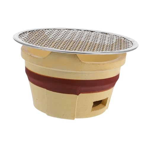 DECOMELODY Tragbarer Kleiner Holzkohlegrill mit Grillrost Vielseitiger Outdoor Kocher für Garten Camping und Heimgebrauch Langlebiger Ofen für Bbq Grillen Erhitzen und Suppen Zubereiten von DECOMELODY