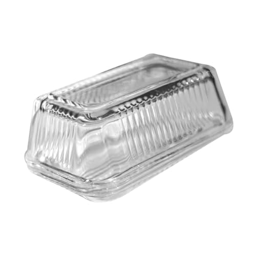 DECOMELODY Transparente Butterdose aus mit Deckel Rechteckiges Butter und Käse Serviertablett Frische Lebensmittelaufbewahrung für Haushalt und Küche DECOMELODY Transparente Butterdose aus mit Deckel Rechteckiges Butter und Käse Serviertablett Frische Lebensmittelaufbewahrung für Haushalt und Küche von DECOMELODY