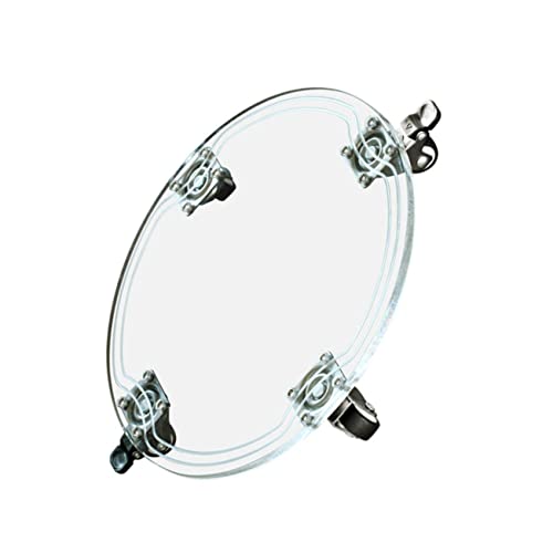 DECOMELODY Transparenter Runder Pflanzer Pallet mit Mobiler Blumentopf Halter Rutschfester Untersetzer mit Kante gegen Verrutschen Stabiler Pflanzenroller für Innen und Außenbereiche von DECOMELODY