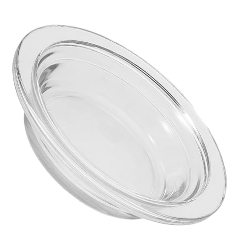 DECOMELODY Transparentes Glas Wachswärmer Tablett Ømm Hitzebeständige Aromatherapie Glasplatte Vielseitiger Öl und Duftöl Wärmer Ersatz für Aromalampe Stabiles Zubehör für Zuhause von DECOMELODY