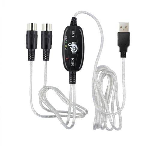 DECOMELODY USB Midi Kabel Midi zu USB Adapter Musikbearbeitungskabel Keyboard Connector Kompatibel mit Windows PC Laptop für Elektronische Musikinstrumente DECOMELODY USB Midi Kabel Midi zu USB Adapter Musikbearbeitungskabel Keyboard Connector Kompatibel mit Windows PC Laptop für Elektronische Musikinstrumente von DECOMELODY
