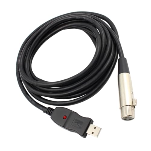 DECOMELODY USB Xlr Adapterkabel Flexibles Audio Verbindungskabel mit Rauschunterdrückung Kompatibel für Mikrofon Gitarre und PC Aufnahmegeräte von DECOMELODY