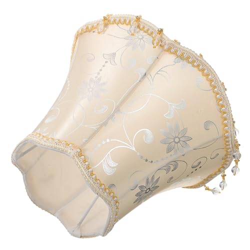 DECOMELODY Vintage Europäischer Lampenschirm Stoff und Kleiner Lampenschirm für Nachttischlampe Robust und Leicht Passend für Schlafzimmer und Wohnzimmer Einfache Montage Künstlerisches von DECOMELODY