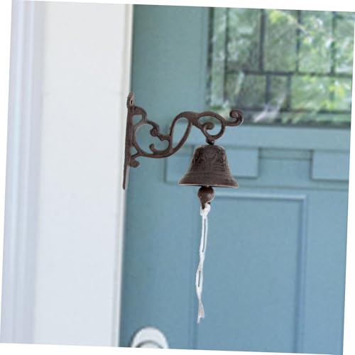 DECOMELODY Vintage Gusseisen Türglocke zum Aufhängen Manuell Klingelnd Rustikale Wanddeko mit Kleinem Vogel Dekorative ländliche Glocke für Garten Haustür Klassische Wandglocke DECOMELODY Vintage Gusseisen Türglocke zum Aufhängen Manuell Klingelnd Rustikale Wanddeko mit Kleinem Vogel Dekorative ländliche Glocke für Garten Haustür Klassische Wandglocke von DECOMELODY