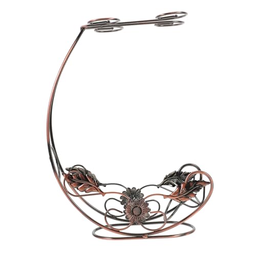 DECOMELODY Vintage Weinregal aus Robustem Eleganter Weinglashalter für Tischplatte Praktischer Weinflaschen und Glashänger Stilvoller Weinaufbewahrungshalter für Zuhause Bar und Restaurant von DECOMELODY